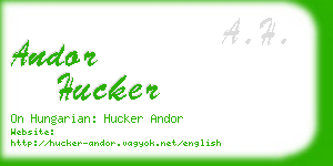 andor hucker business card